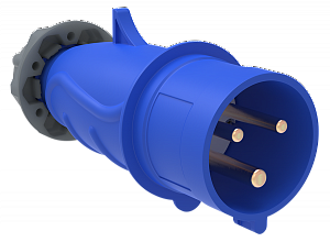 ССИ-013 16А Вилка переносная 6ч/200-250В 2Р+РЕ IP44 MAGNUMM ИЭК. Вид 1