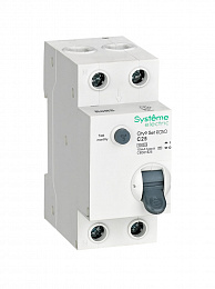 Дифф. автомат 1P+N, 25А, 10mA, тип A, 6kA (хар-ка C) City9 Systeme Electric. Вид 1
