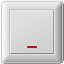 Переключатель 1-клавишный, с подсветкой, 16А, 250В, с/у, в сборе (белый) Wessen 59 Schneider Electric. Вид 1.