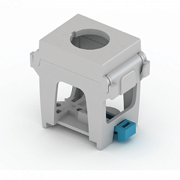 AK22 WHITE Адаптер для установки на DIN-рейку устройств управления и сигнализации d-22мм Tekfor. Вид 1