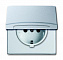 20 EUGKB-33-101 Розетка SCHUKO, 20 EUGKB-33-101, с крышкой, с защитными шторками, Allwetter44, IP44, серебристый алюминий, уплотнительное кольцо в к. Вид 1.