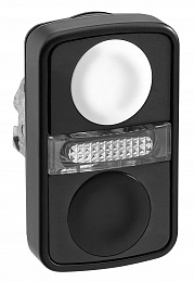 Головка кнопки двойная без маркир + led zb4bw7a17207 Schneider Electric. Вид 1