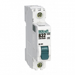 ВА-101 Автоматический выключатель 1-полюсный, 32А, 4.5kА (хар-ка B) DEKraft. Вид 1