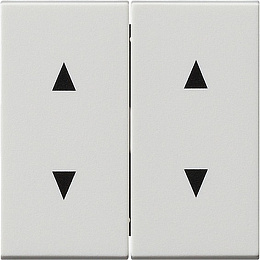 Клавиша для жалюзийного выключателя (белый матовый) System 55 Gira. Вид 1