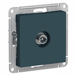 Розетка TV проходная 4DB, механизм (изумруд) Atlas Design Systeme Electric. Вид 1