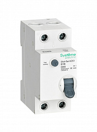 Дифф. автомат 1P+N, 16А, 30mA, тип A, 6kA (хар-ка C) City9 Systeme Electric. Вид 1