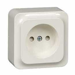Розетка без заземления, со шторками, 16А, 250В (белый) Quick Schneider Electric. Вид 1
