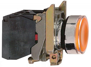 Кнопка 22мм 220в с возв. с подсв. xb4bw3565 Schneider Electric. Вид 1