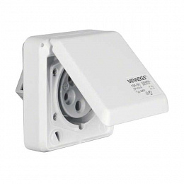 Розетка CEE, с 5 полюсами, 16 А, с откидной крышкой, с/у Berker. Вид 1