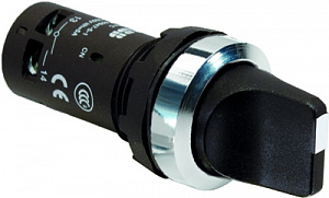 C3SS1-30B-11 Переключатель 3-х позиционный черный 1НО+1НЗ с фиксацией ABB. Вид 1
