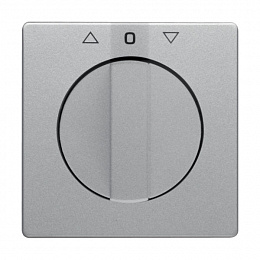 Накладка с вращающейся ручкой для жалюзийного поворотного выключателя (алюминиевый, бархатный лак) Q.1/Q.3 Berker. Вид 1