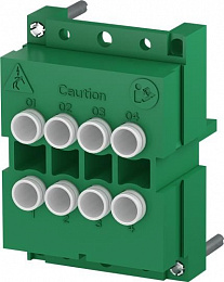 FIC-2/4-I Разъем для токовых цепей, для установки контактов BRE-C, 2 ряда по 4 полюса TYCO. Вид 1