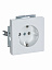 20 EUC-884-500 Розетка SCHUKO 16А 250В, серия solo/future, цвет белый бархат ABB. Вид 4.