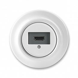 5014K-C00432 Розетка HDMI, белый фарфор Decento ABB. Вид 1
