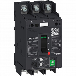 авт.выкл gv4pe с многофункц. nfc расцепителем 50a 100ka зажим под кольц.нак. Schneider Electric. Вид 1