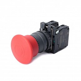 Кнопка аварийного останова в сборе 22мм 40мм тяни-толкай пластик 1НО+1НЗ Systeme Electric. Вид 1