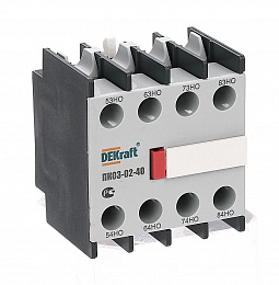 ПК03-02-40 Приставка контактная фронтальная доп.контакты 4НО DEKraft. Вид 1