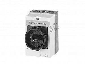 207294 P1-25/I2/SVB-SW Главный выключатель в корпусе 3-полюсный, 25A, черная ручка, запираемый Eaton. Вид 1
