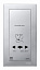 Накладка розетки для электробритвы, sm (алюминий) Merten Schneider Electric. Вид 1.