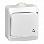 Выключатель 1-клавишный, О/У, с самовозвратом, 10АХ, IP44 (белый) Этюд Systeme Electric. Вид 1.