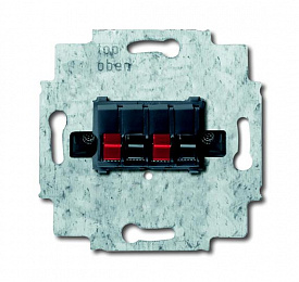 248/05-101 Розетка для громкоговор.,4-р.,чёрный ABB. Вид 1