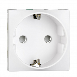 Розетка 2Р+Е со шторками, 250В (белый) Schneider Electric. Вид 1