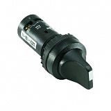 C2SS1-10B-20 Переключатель 2-х позиционный черный 2НО (45 градусов) с фиксацией (черное декор. кольцо) АВВ