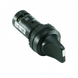 C2SS1-10B-20 Переключатель 2-х позиционный черный 2НО (45 градусов) с фиксацией (черное декор. кольцо) АВВ. Вид 1