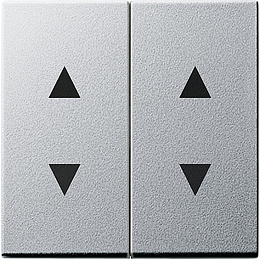 Клавиша для жалюзийного выключателя (алюминий) System 55 Gira. Вид 1