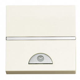 N2262.1 BL Механизм электронного выключателя на МОПТ с таймером 10 сек - 10 мин., 40-500 Вт, 2-модульный, серия Zenit, цвет альпийский белый ABB. Вид 1