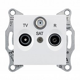 Розетка TV/R/SAT, оконечная, 1 db (белый) Sedna Schneider Electric. Вид 1