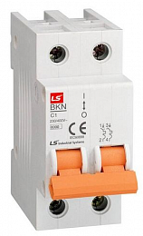 BKN Автоматический выключатель 2-полюсный, 4А, 6kА (хар-ка B) LSis. Вид 1