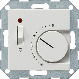 Термостат комнатный (белый глянцевый) System 55 Gira. Вид 1