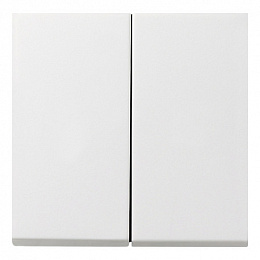 Выключатель 2-клавишный (белый) F100 Gira. Вид 1