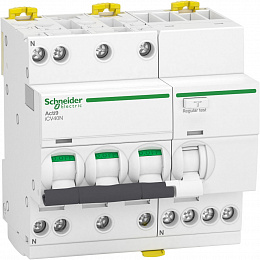 iCV40 Acti9 Дифф. автомат 3P+N, 32А, 6kА, 30mA, тип AC (хар-ка В) Schneider Electric. Вид 1