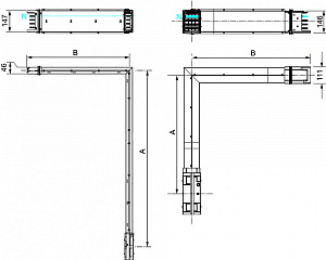 секция угловая на заказ 800а, огн.барьер Schneider Electric. Вид 1
