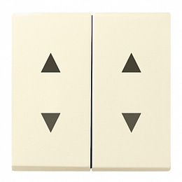 Клавиша для жалюзийного выключателя (кремовый глянцевый) System 55 Gira. Вид 1