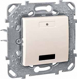 2-кноп. вык-ль с led, с ик-приемн., беж. Schneider Electric. Вид 1