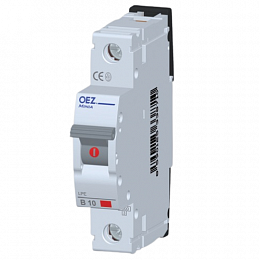 LPN-6C-1 Автоматический выключатель1-полюсный, 6A, 10 kA (хар-ка C) OEZ. Вид 1