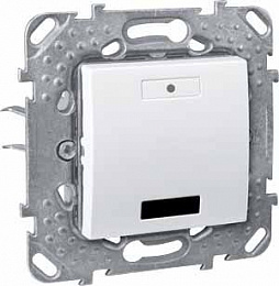 2-кноп. вык-ль с led, с ик-приемн., бел. Schneider Electric. Вид 1