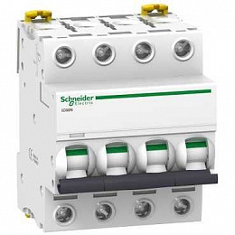 iC60N 4P 1А Автоматический выключатель 4-полюсный, 1А, 6кА (хар-ка B) Schneider Electric. Вид 1