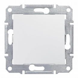 Выключатель кнопочный, 2-полюсный, IP44, сх. 2, 10а, 250В (белый) Sedna Schneider Electric. Вид 1