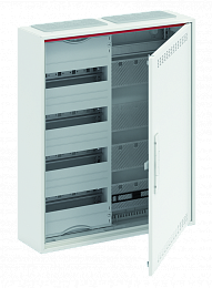 CA24VML Шкаф 48М навесной с медиапанелями IP30, 650x550x160 между DIN-рейками 125 мм с самозажимными клеммами N/PE и дверью с вент. отверстиями CA24VM. Вид 1