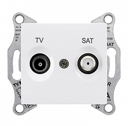 Розетка TV/SAT, оконечная, 1 db (белый) Sedna Schneider Electric. Вид 1