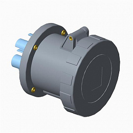 2125RU1W Розетка панельная с прямым унифицированным фланцем , 125A, 2P+E, IP67, 1ч ABB. Вид 1