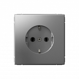 Розетка с заземл., 16А, механизм (сталь) ARTGALLERY Systeme Electric. Вид 1