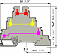 D4/6.T3.V0 Клеммник 4мм.кв. - 3 сквозные цепи на DIN-рейку TYCO. Вид 2.
