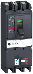 432733 NSX400N VIGI MIC.2.3 3П3Т 400A Электронный 3х-полюс. автомат 400А 50kA c блоком дифференциальной защиты, подкл. под шину  Schneider Electric. Вид 1