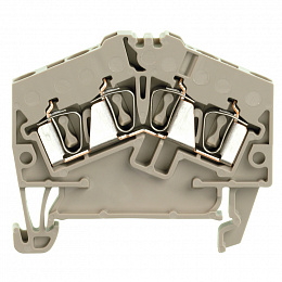 ZDU 2.5-2/4AN Клеммник с быстрозажимным контактом 2.5мм (серый) Weidmuller. Вид 1