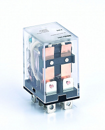 ПР-102-2-10A-24В-AC Промежуточное реле 2ПК 24В AC (10А) с LED индикацией DEKraft. Вид 1